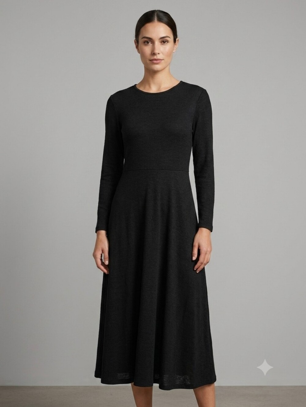 Saturday Studios Women's Black Dress with Long Sleeves